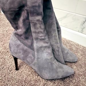 Gray Suede Cole Haan Knee High Boots
